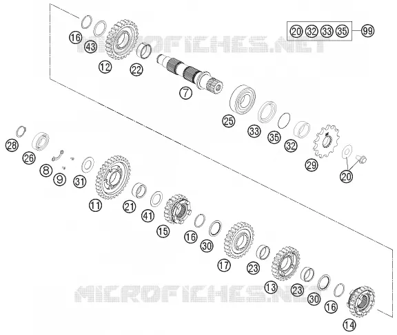 BOITE DE VITESSES - ARBRE SECONDAIRE