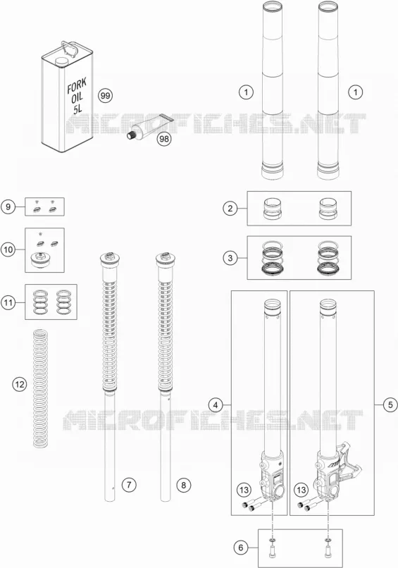 FOURCHE (PIECES)