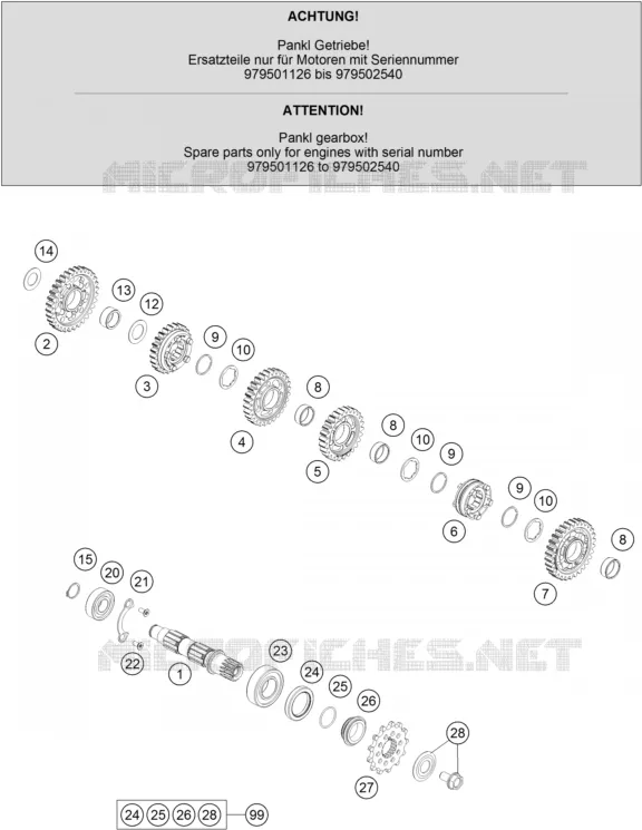 BOITE DE VITESSES - ARBRE SECONDAIRE