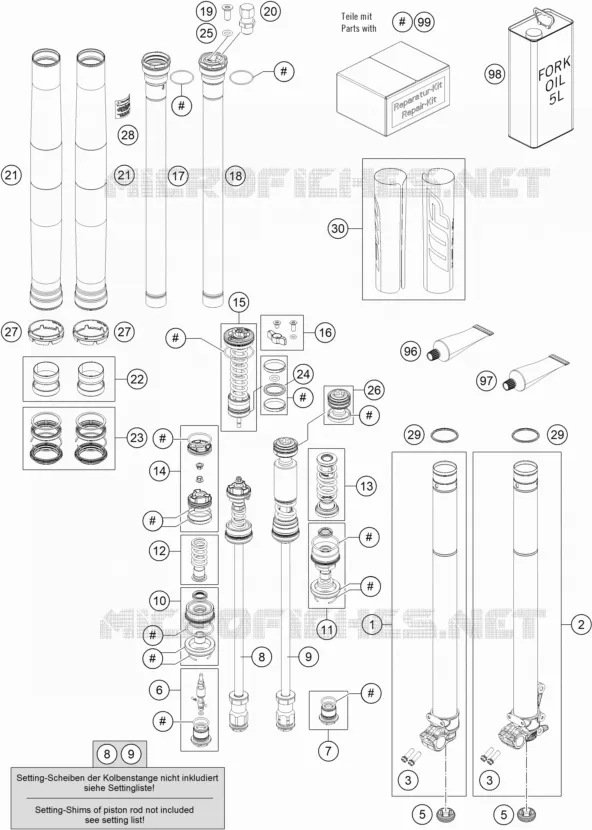 FOURCHE (PIECES)