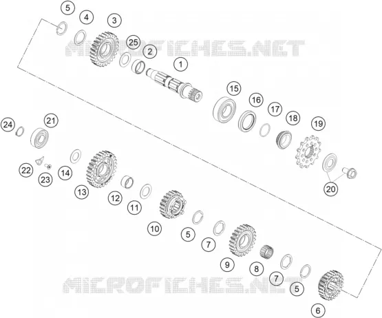 BOITE DE VITESSES - ARBRE SECONDAIRE