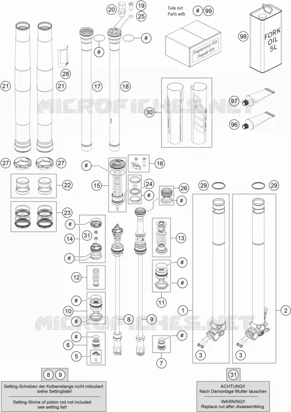 FOURCHE (PIECES)