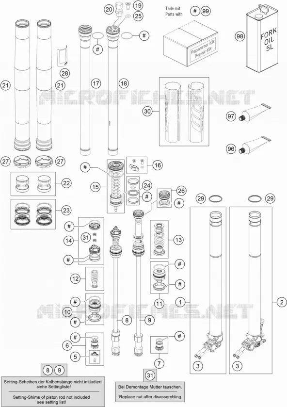 FOURCHE (PIECES)