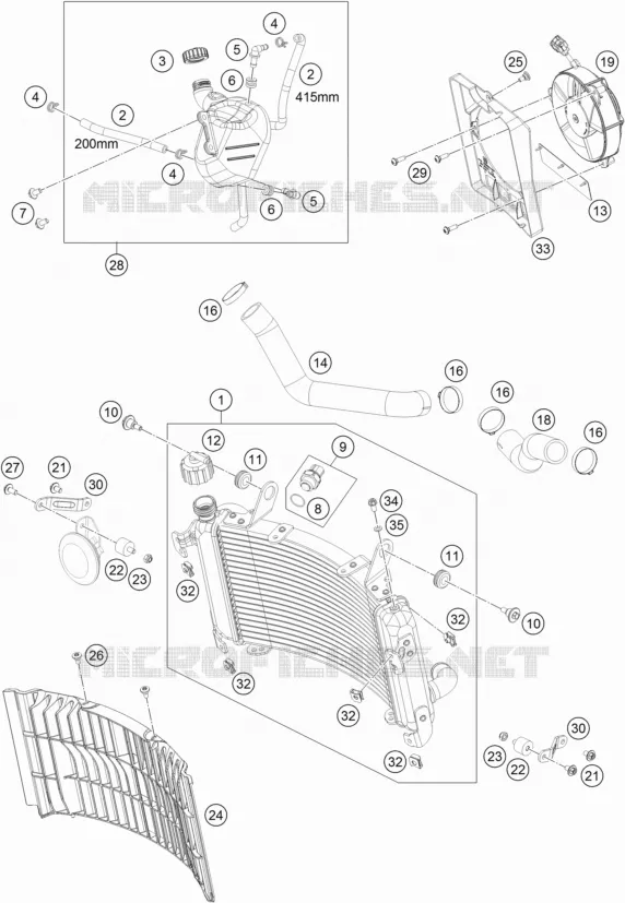CIRCUIT DE REFROIDISSEMENT Husqvarna Husqvarna 701 2016 701 SUPERMOTO  701 SUPERMOTO