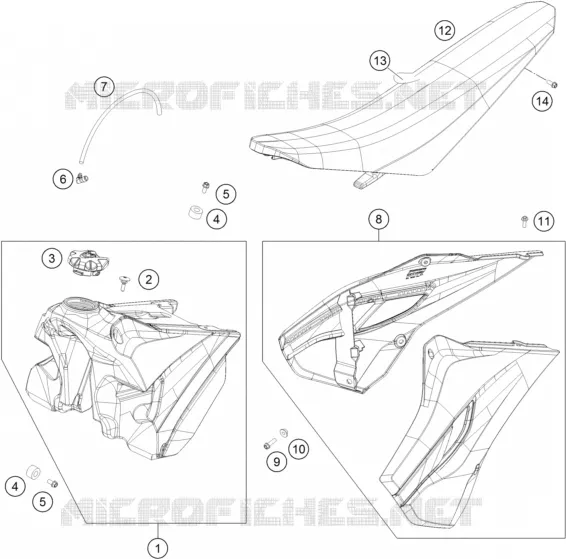 RESERVOIR / SELLE Husqvarna Husqvarna 450 2015 FS 450  FS 450