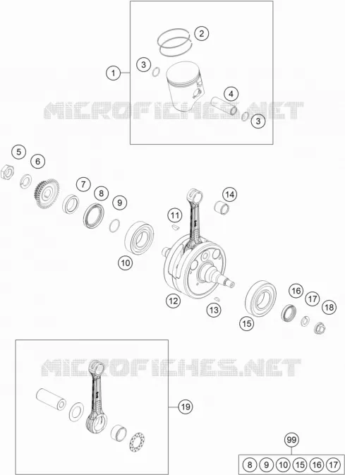 VILEBREQUIN / PISTON Husqvarna Husqvarna 300 2018 TX 300  TX 300