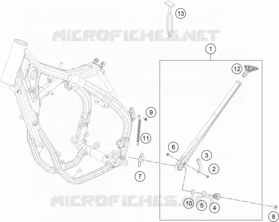 BEQUILLE LATERALE / CENTRALE Husqvarna Husqvarna 300 2017 TE 300  TE 300
