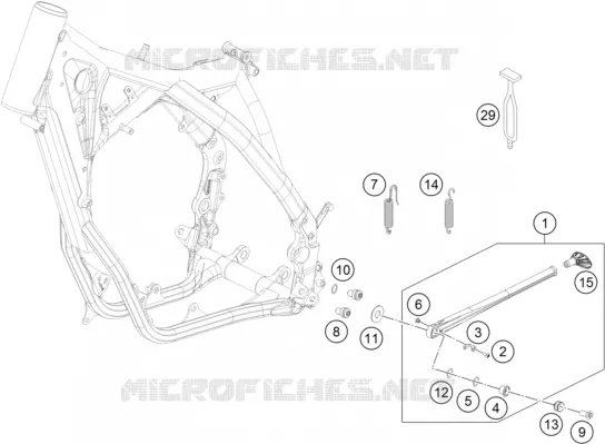 BEQUILLE LATERALE / CENTRALE Husqvarna Husqvarna 300 2016 TE 300  TE 300