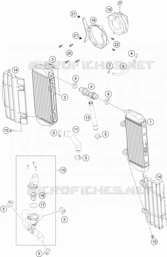 CIRCUIT DE REFROIDISSEMENT Husqvarna Husqvarna 450 2018 FE 450  FE 450