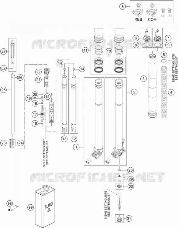 FOURCHE (PIECES) Husqvarna Husqvarna 250 2017 TE 250  TE 250
