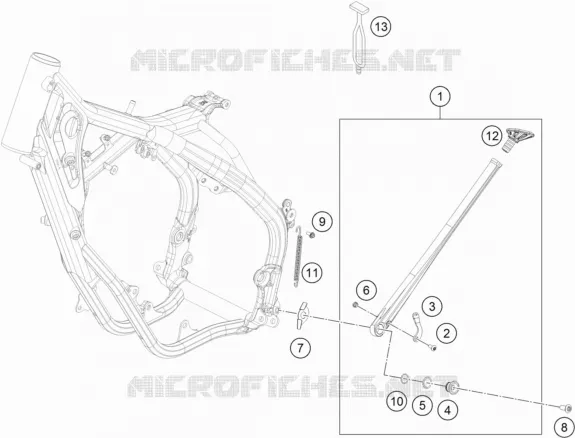 BEQUILLE LATERALE / CENTRALE Husqvarna Husqvarna 250 2017 TE 250  TE 250