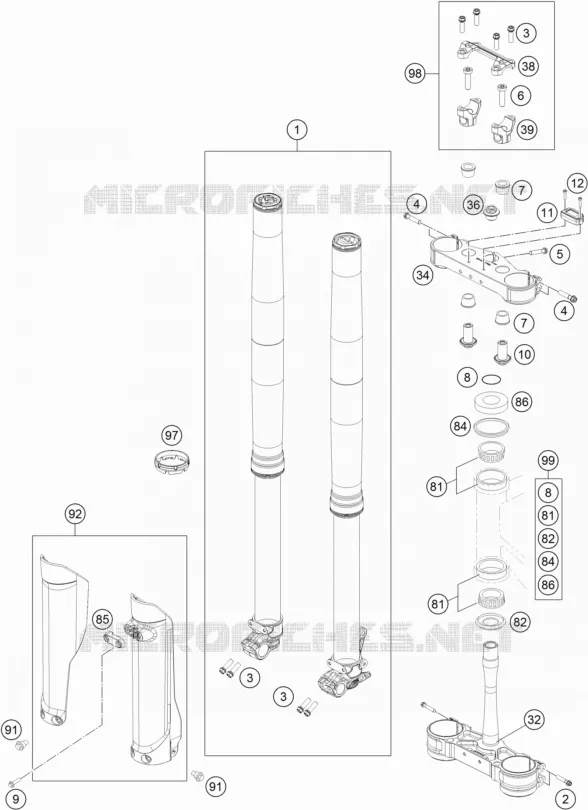 FOURCHE / T DE FOURCHE Husqvarna Husqvarna 250 2017 FC 250  FC 250