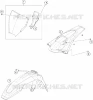 PLASTIQUES pour Husqvarna TC 125 de 2018