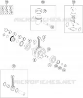 VILEBREQUIN / PISTON pour Husqvarna TC 125 de 2018