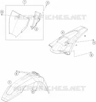 PLASTIQUES pour Husqvarna TC 250 de 2018