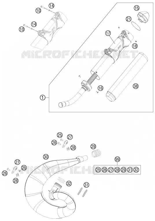 ECHAPPEMENT Husqvarna Husqvarna 250 2015 TC 250  TC 250