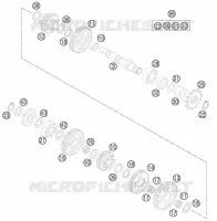 BOITE DE VITESSES   ARBRE SECONDAIRE pour Husqvarna TC 85 19/16 de 2014