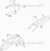 PLASTIQUES pour Husqvarna TC 85 19/16 de 2014