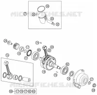 VILEBREQUIN / PISTON pour Husqvarna TC 85 19/16 de 2014