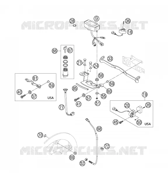 CONTACTEUR A CLE Husqvarna Husaberg 450 2004 FS 450  FS 450 S