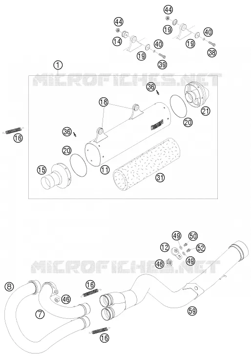 ECHAPPEMENT Husqvarna Husaberg 650 2008 FS 650 C  FS 650 C