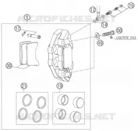 ETRIER DE FREIN AVANT pour Husqvarna FS 650 E de 2006