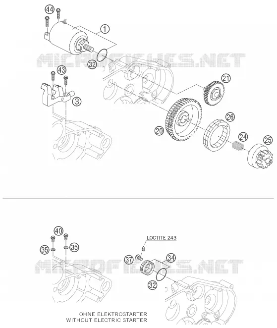 DEMARREUR ELECTRIQUE Husqvarna Husaberg 550 2007 FS 550 E  FS 550 E