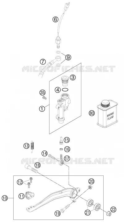MAITRE CYLINDRE DE FREIN ARRIERE Husqvarna Husaberg 501 2013 FE 501  FE 501