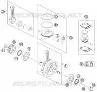 VILEBREQUIN / PISTON pour Husqvarna FE 450 de 2013