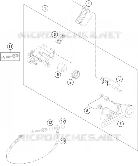 ETRIER DE FREIN AR Husqvarna Husaberg 250 2014 TE 250  TE 250