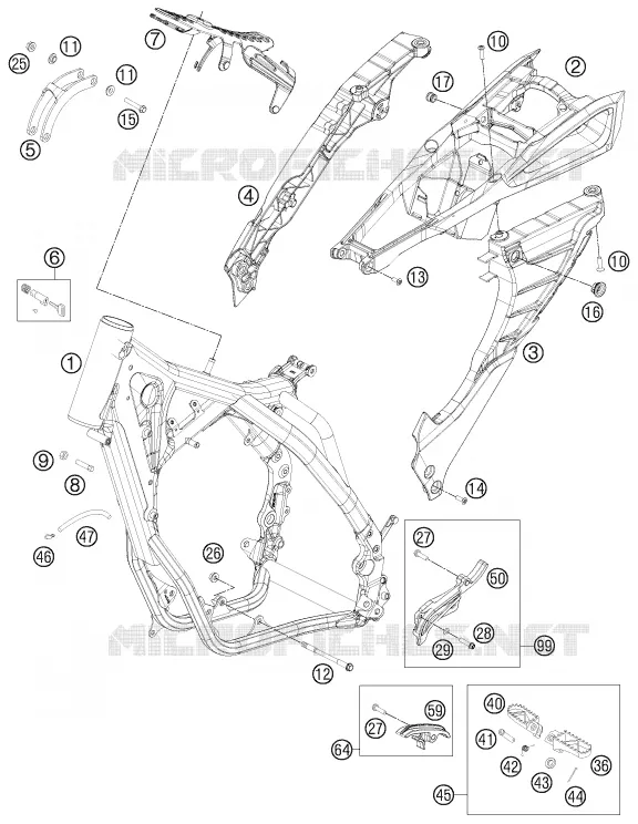CADRE Husqvarna Husaberg 250 2014 TE 250  TE 250
