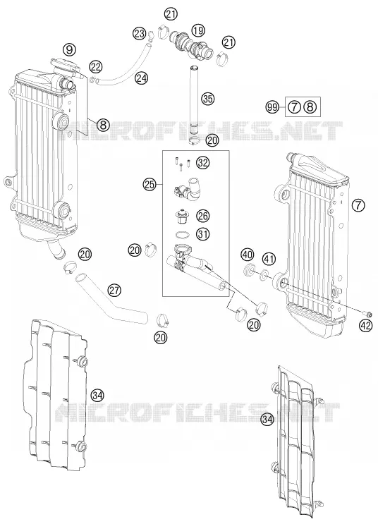 CIRCUIT DE REFROIDISSEMENT Husqvarna Husaberg 250 2013 TE 250  TE 250