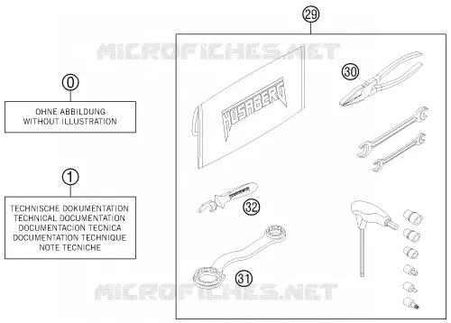 TROUSSE A OUTILS / MANUELS / OPTIONS Husqvarna Husaberg 125 2014 TE 125  TE 125