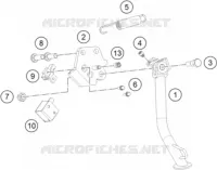 BEQUILLE LATERALE / CENTRALE pour Husqvarna SVARTPILEN 401 CKD de 2019