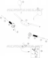 GUIDON / COMMANDES pour Husqvarna SVARTPILEN 401 CKD de 2019