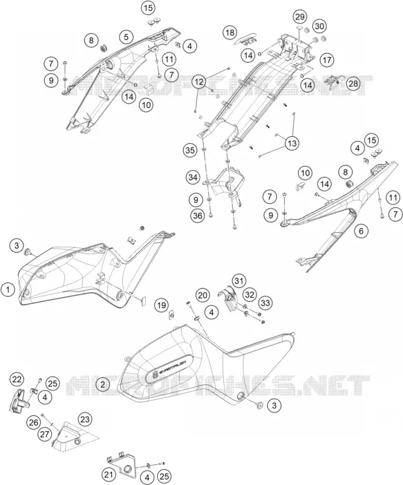 CACHES LATERAUX Husqvarna Husqvarna 250 2020 SVARTPILEN 250  SVARTPILEN 250 - B.D.