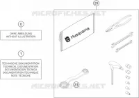 TROUSSE A OUTILS / MANUELS / OPTIONS pour Husqvarna FE 501 HQV de 2014