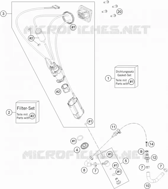 POMPE A ESSENCE Husqvarna Husqvarna 450 2020 FE 450  FE 450