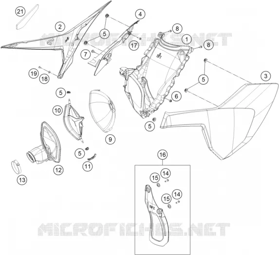FILTRE A AIR Husqvarna Husqvarna 450 2019 FE 450  FE 450