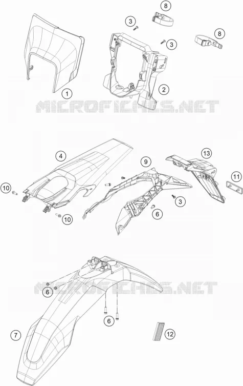 PLASTIQUES Husqvarna Husqvarna 250 2020 FE 250  FE 250