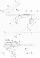RESERVOIR / SELLE pour Husqvarna TC 250 de 2019
