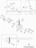 VILEBREQUIN / PISTON pour Husqvarna TC 250 de 2019