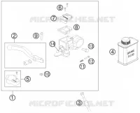 MAITRE CYLINDRE DE FREIN AVANT pour Husqvarna TC 50 MINI de 2020