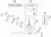VILEBREQUIN / PISTON pour Husqvarna TC 50 MINI de 2020