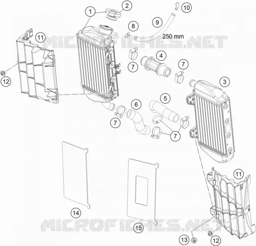 CIRCUIT DE REFROIDISSEMENT Husqvarna Husqvarna 85 2019 TC 85  TC 85 17/14