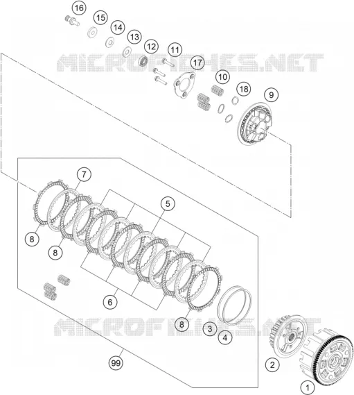 EMBRAYAGE Husqvarna Husqvarna 401 2021 SVARTPILEN 401  SVARTPILEN 401 - CKD