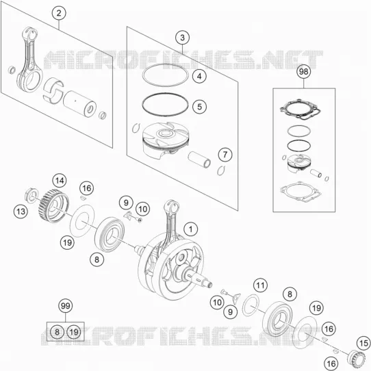 VILEBREQUIN / PISTON Husqvarna Husqvarna 501 2021 FE 501  FE 501