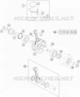VILEBREQUIN / PISTON pour Husqvarna TC 85 17/14 de 2021