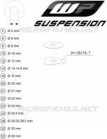 WP SHIMS FOR SETTING pour Husqvarna TC 85 17/14 de 2021