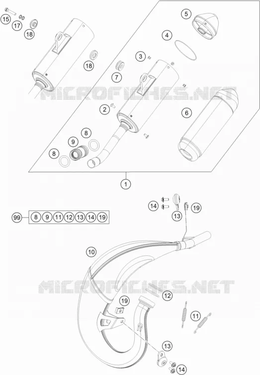 ECHAPPEMENT Husqvarna Husqvarna 85 2021 TC 85  TC 85 17/14